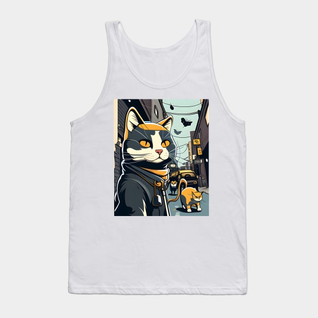 Support Your Local Street Cats Animal Pet Love Tank Top by Synithia Vanetta Williams